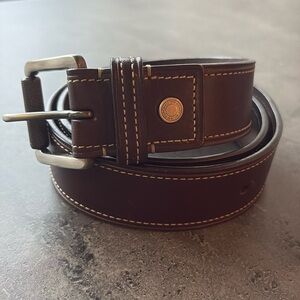 Coach brown leather belt (34”)